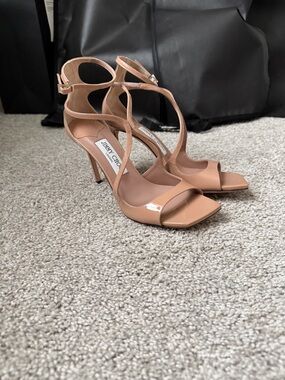 Jimmy Choo Blush Patent Leather Strappy High Heel Sandals